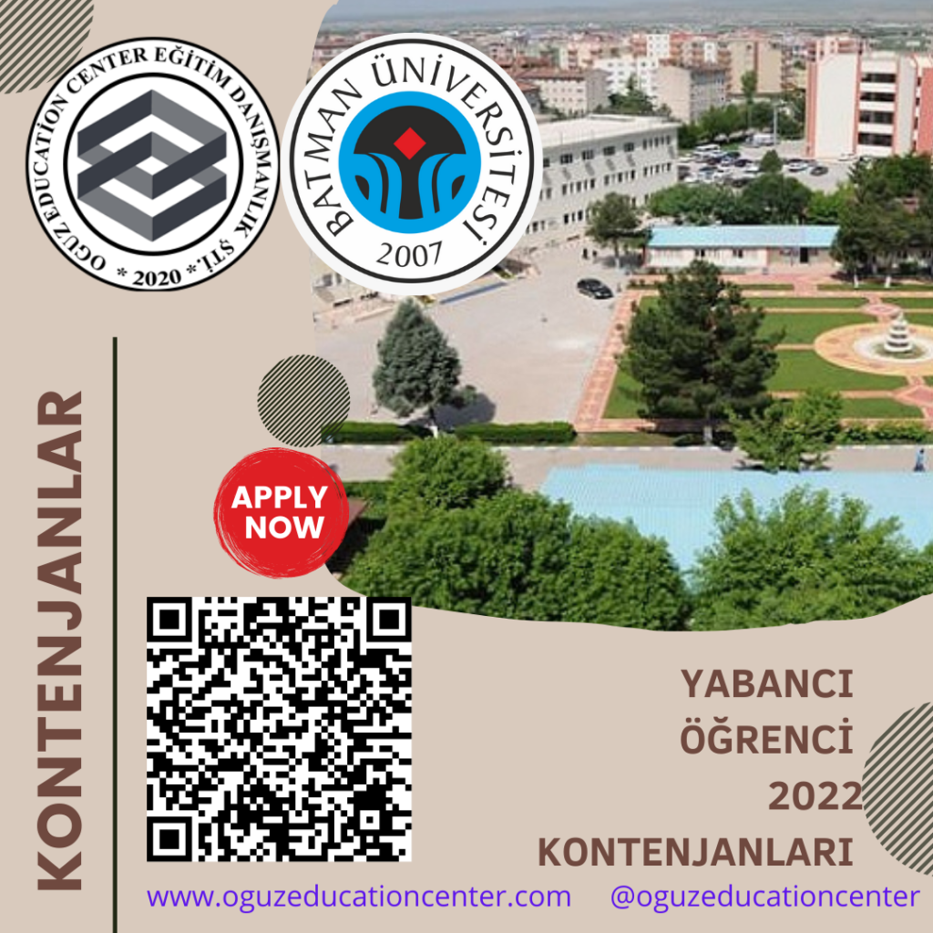 Batman Üniversitesi Yabancı Öğrenci Kontenjanları 2022